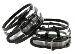 Прозрачные оковы с карабином Bare Bondage