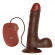 Коричневый вибратор REALISTIC VIBRATOR REAL RAPTURE BROWN - 23 см.