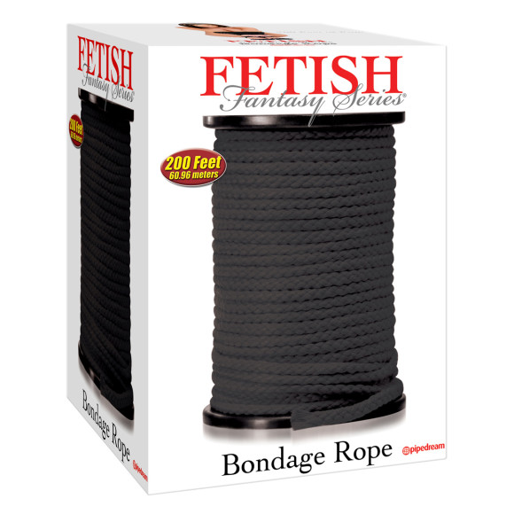 Черная веревка для связывания Bondage Rope - 60,9 м. Черная веревка для связывания Bondage Rope - 60,9 м.