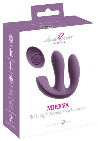 Фиолетовый тройной вибратор MIREVA RC Triple Hands-Free Vibrator Фиолетовый тройной вибратор MIREVA RC Triple Hands-Free Vibrator