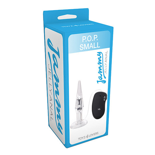 Прозрачная анальная пробка с вибрацией VIBRATING PLUG JAMMY JELLY ANAL POINT OF PLEASURE SMALL - 13,5 см.