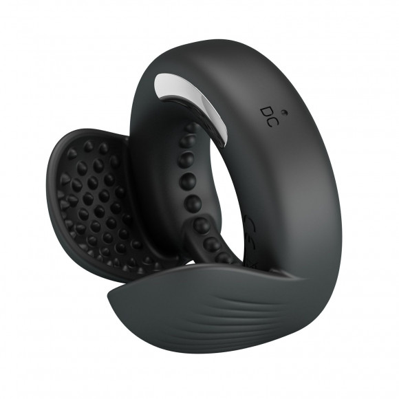 Черное эрекционное виброкольцо Quentin Черное эрекционное виброкольцо Quentin