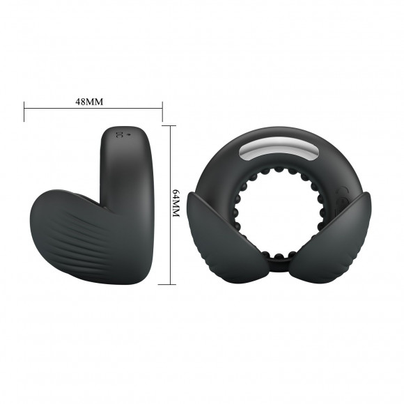 Черное эрекционное виброкольцо Quentin Черное эрекционное виброкольцо Quentin