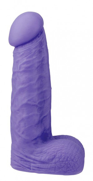 Фиолетовый фаллоимитатор среднего размера XSKIN 6 PVC DONG - 15 см.