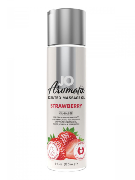 Массажное масло JO Aromatix Massage Oil Strawberry с ароматом клубники - 120 мл. Массажное масло JO Aromatix Massage Oil Strawberry с ароматом клубники - 120 мл.