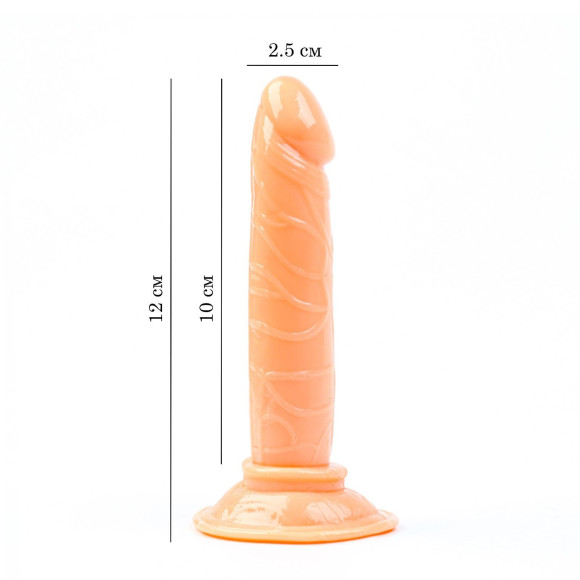 Телесный анальный фаллоимитатор на присоске - 12 см. Телесный анальный фаллоимитатор на присоске - 12 см.
