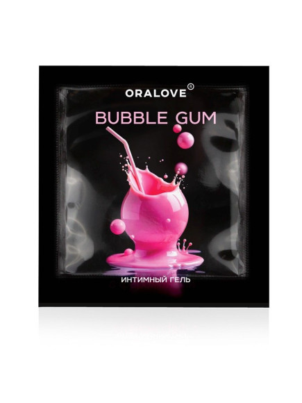 Саше съедобной оральной смазки OraLove с ароматом бабл-гам - 3 гр.