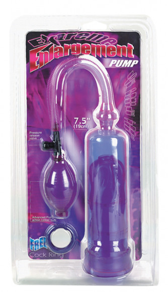 Фиолетовая вакуумная помпа с нежной вставкой - 19 см. Фиолетовая вакуумная помпа с нежной вставкой - 19 см.