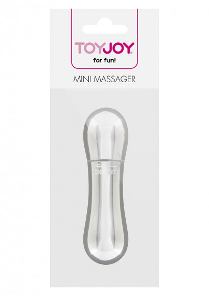 Серебристый мини-вибромассажер MINI VIBRATING MASSAGER - 8 см.