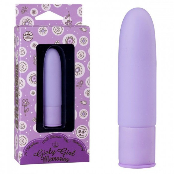 Сиреневый силиконовый мини-вибратор - 10 см. Сиреневый силиконовый мини-вибратор - 10 см.