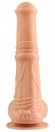 Телесный фаллоимитатор-реалистик с мошонкой - 25 см.