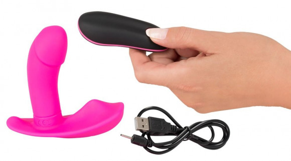 Розовый вибромассажер RC Panty Vibrator со стимулятором клитора Розовый вибромассажер RC Panty Vibrator со стимулятором клитора