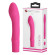 Розовый вибромассажер Ira с увеличенной загнутой головкой - 15 см.