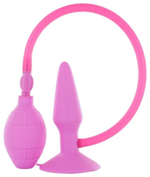 Розовая анальная пробка с расширением Inflatable Butt Plug Small - 10 см. Розовая анальная пробка с расширением Inflatable Butt Plug Small - 10 см.