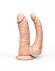 Двойной гелевый фаллоимитатор на присоске - 16,5 см.