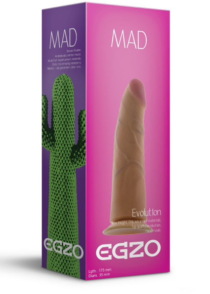 Телесный фаллоимитатор без мошонки Mad Cactus - 17,5 см. Телесный фаллоимитатор без мошонки Mad Cactus - 17,5 см.