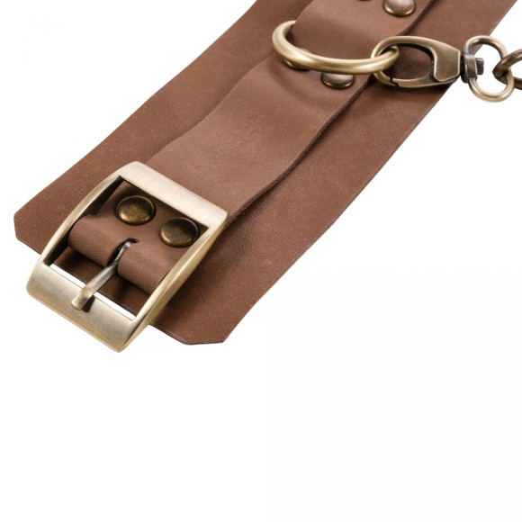 Коричневые кожаные наручники Maya Коричневые кожаные наручники Maya