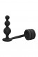 Черное эрекционное кольцо с анальной елочкой Cockring With Beaded Anal Plug Черное эрекционное кольцо с анальной елочкой Cockring With Beaded Anal Plug