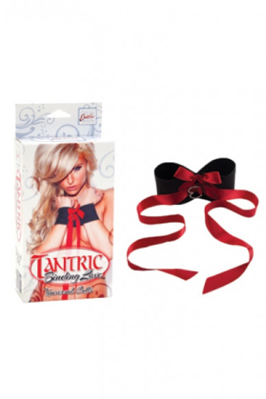 Наручники мягкие Tantric Binding Love Universal Cuffs черные с красным Наручники мягкие Tantric Binding Love Universal Cuffs черные с красным