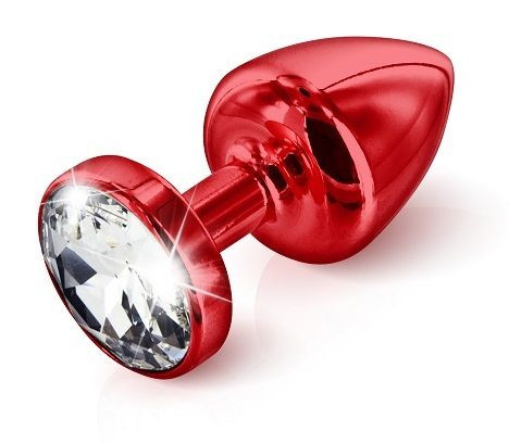 Красная анальная пробка Anni Round T2 с прозрачным кристаллом - 7,5 см. Красная анальная пробка Anni Round T2 с прозрачным кристаллом - 7,5 см.