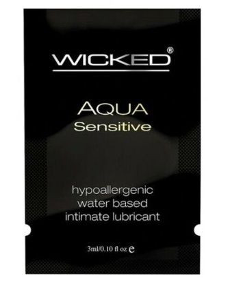 Мягкий лубрикант на водной основе WICKED AQUA Sensitive - 3 мл. Мягкий лубрикант на водной основе WICKED AQUA Sensitive - 3 мл.