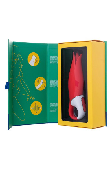 Красный вибратор Satisfyer Power Flower с лепестками - 18,8 см. Красный вибратор Satisfyer Power Flower с лепестками - 18,8 см.