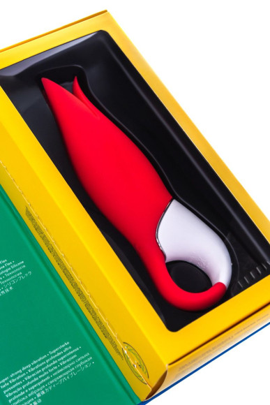 Красный вибратор Satisfyer Power Flower с лепестками - 18,8 см. Красный вибратор Satisfyer Power Flower с лепестками - 18,8 см.