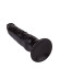 Фаллоимитатор на присоске из чёрного геля - 17 см. Фаллоимитатор на присоске из чёрного геля - 17 см.