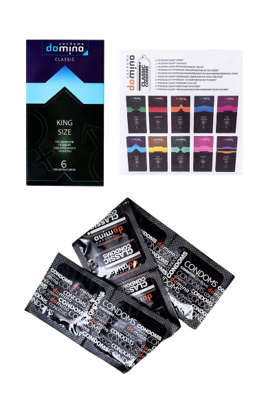 Презервативы увеличенного размера DOMINO Classic King size - 6 шт. Презервативы увеличенного размера DOMINO Classic King size - 6 шт.