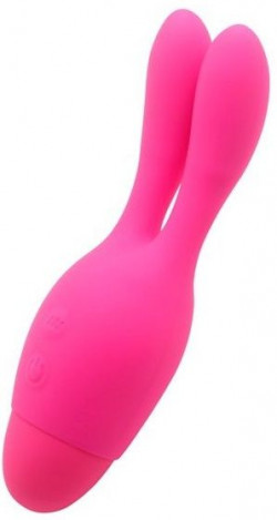 Розовый вибратор INDULGENCE Dream Bunny - 15 см.