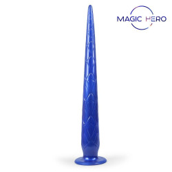 Синий стимулятор с ромбовидным рельефом - 37 см. Синий стимулятор с ромбовидным рельефом - 37 см.