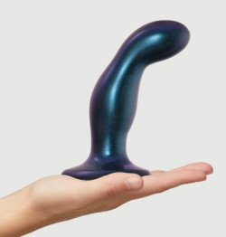 Темно-синяя насадка Strap-On-Me Dildo Plug Snaky size M Темно-синяя насадка Strap-On-Me Dildo Plug Snaky size M