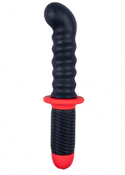 Ребристый двусторонний вибромассажер для анальной стимуляции MENZSTUFF BACK SWORD RIBBED - 27 см.