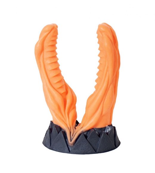 Дизайнерский стимулятор Анаконда с двумя стволами - 22 см. Дизайнерский стимулятор Анаконда с двумя стволами - 22 см.