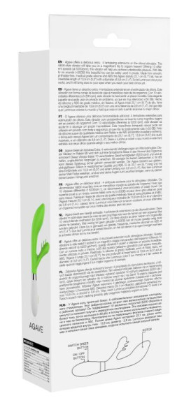 Зеленый вибратор-кролик Agave - 23 см. Зеленый вибратор-кролик Agave - 23 см.