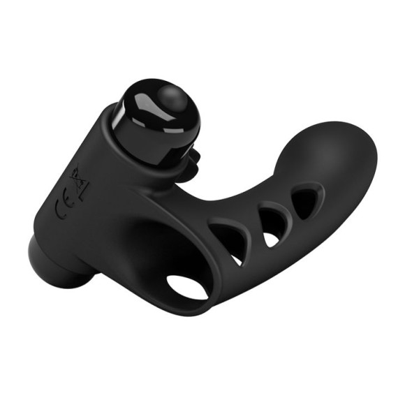 Черная вибронасадка на палец Orlando Черная вибронасадка на палец Orlando