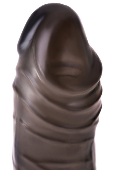 Дымчатая закрытая насадка с подхватом и анальным стимулятором Дымчатая закрытая насадка с подхватом и анальным стимулятором