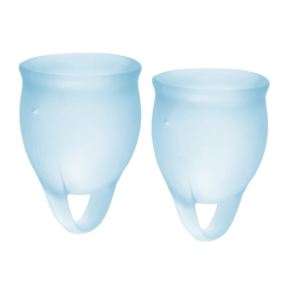 Набор голубых менструальных чаш Feel confident Menstrual Cup Набор голубых менструальных чаш Feel confident Menstrual Cup