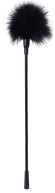 Чёрная щекоталка из пластика с пушком на кончике - 41,5 см. Чёрная щекоталка из пластика с пушком на кончике - 41,5 см.