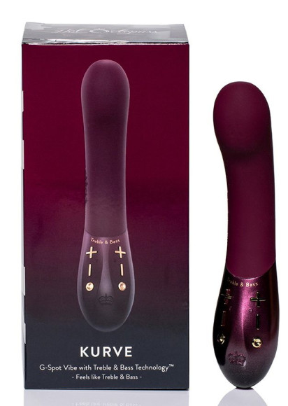 Фиолетовый вибратор Kurve с двумя моторами - 19,4 см. Фиолетовый вибратор Kurve с двумя моторами - 19,4 см.