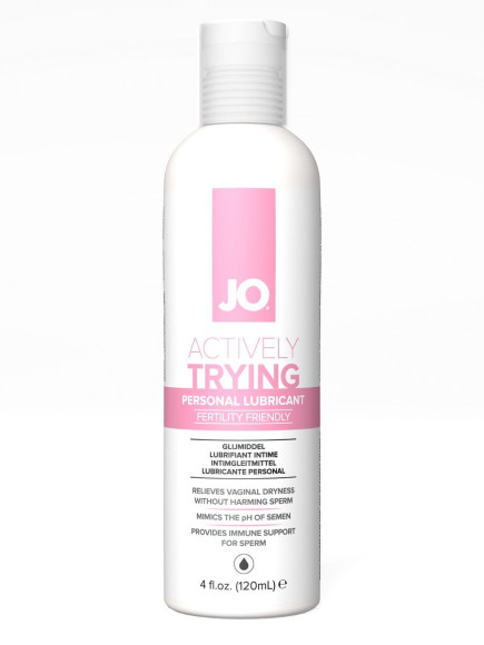 Лубрикант на водной основе, способствующий зачатию, JO Actively Trying - 120 мл. Лубрикант на водной основе, способствующий зачатию, JO Actively Trying - 120 мл.