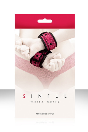 Розовые наручники SINFUL WRIST CUFFS Розовые наручники SINFUL WRIST CUFFS