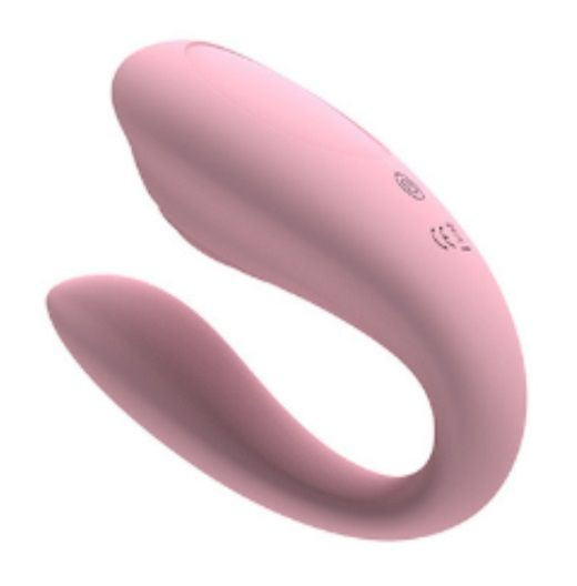 Нежно-розовый вибростимулятор для пар - 17,7 см. Нежно-розовый вибростимулятор для пар - 17,7 см.