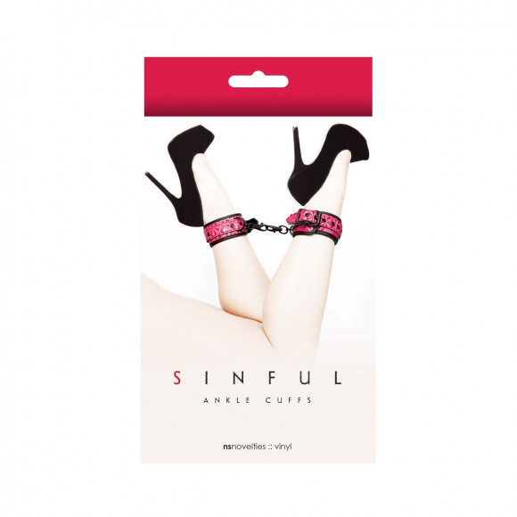 Розовые оковы на ноги Sinful Ankle Cuffs