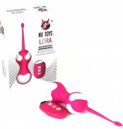 Ярко-розовые вагинальные виброшарики Lora