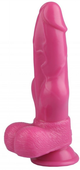 Розовый анальный фаллоимитатор-реалистик - 21 см. Розовый анальный фаллоимитатор-реалистик - 21 см.