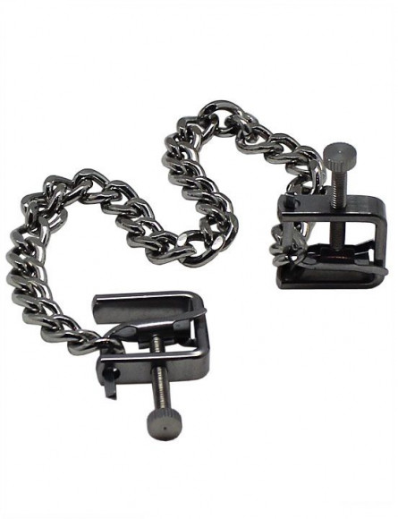 Серебристые винтовые зажимы для груди