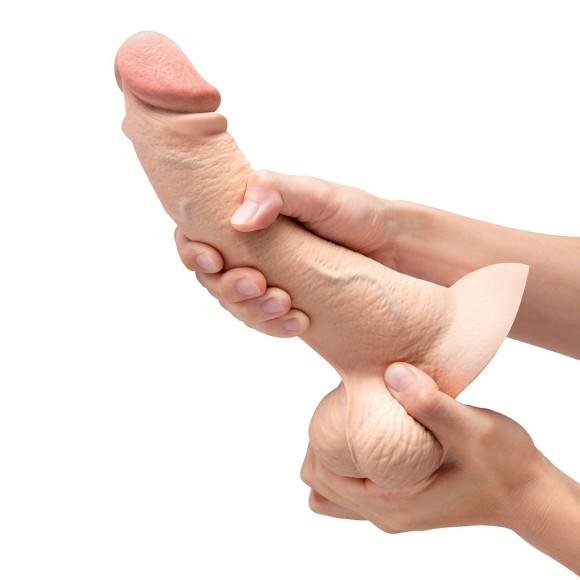 Телесный анальный фаллоимитатор Slipskin 9’’ Curved - 22 см. Телесный анальный фаллоимитатор Slipskin 9’’ Curved - 22 см.