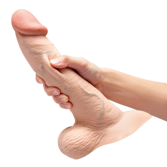 Телесный анальный фаллоимитатор Slipskin 10’’ Curved - 25 см. Телесный анальный фаллоимитатор Slipskin 10’’ Curved - 25 см.