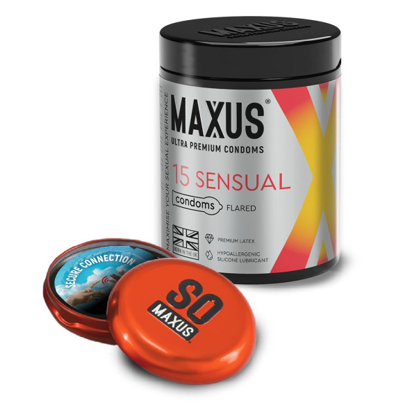 Анатомические презервативы MAXUS Sensual - 15 шт. Анатомические презервативы MAXUS Sensual - 15 шт.